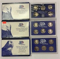 (3) US Mint 50 State Quarters Proof Sets