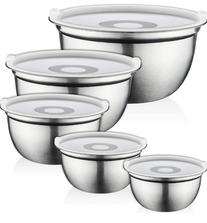 Set of 8, 8pcs, FineDine Stainless Steel Mixing