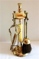 Brass Mantle Top Fireplace Tool Set