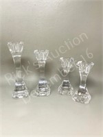 4 Villroy &  Boch crystal candle holders