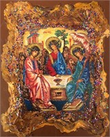 "St Trinity" 7"x6" Collectible Icon-Antanenka