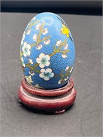 Vintage Chinese Cloisonne Enamel Egg