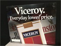 Viceroy Cigarettes Metal Advertising Sign 24” x