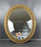 Oval Wooden Gilted Wall Mirror