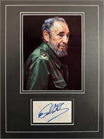 Fidel Castro Custom Matted Autograph Display