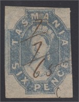 Tasmania Stamps #15 Used, CV $150