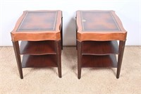 Vintage 3-Tiered Wooden End Tables