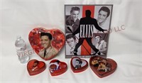 Elvis Presley Sign & Russell Stover Candy Tins