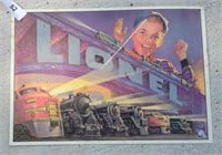 Metal Lionel Train Repro Sign Has Damage