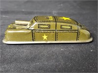 Vintage Argo Tin Litho USA Military Toy Car