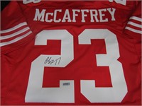 CHRISTIAN McCAFFREY SIGNED JERSEY WITH COA