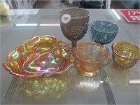 5 Pcs. Carnival Glass