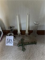 candle holders vase candles cross lot