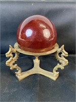 Dragon Stand With Red Sphere