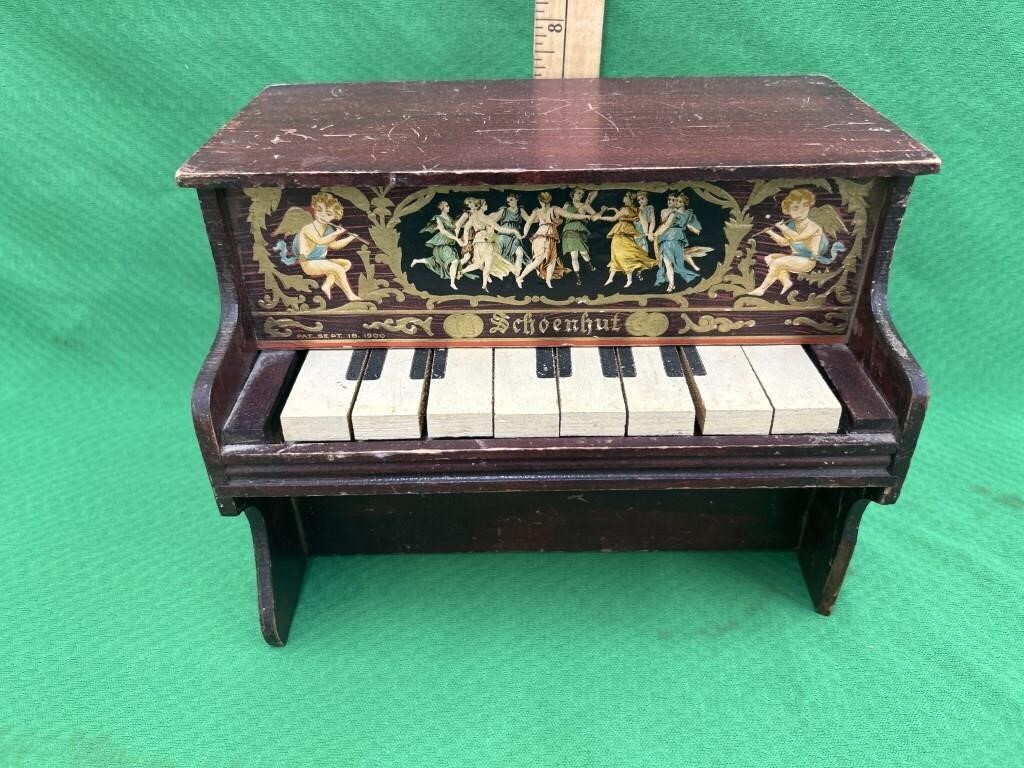 Antique Schoehut children’s piano all wooden