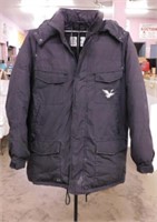 Triple F.A.T. goose down coat w/ hood, size XL -