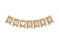 "Oh Baby" Burlap Banner