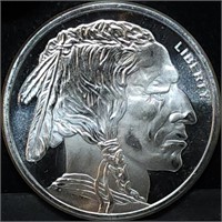 1 Troy Oz .999 Silver Indian/Buffalo Round