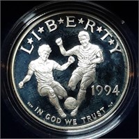 1994 World Cup Proof Silver Dollar MIB