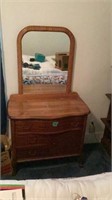 Antique Dresser with Mirror34" W x 17” D x 30” T