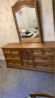 Dresser With Mirror 75”W x  19” D x 32” T