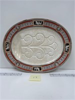 Earthenware English Staffordshire Oval Platter