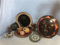 Decor Lot Includes Tribal African Sunface Wall