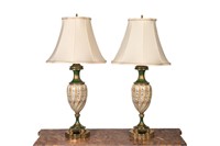 PAIR OF FRENCH PORCELAIN TABLE LAMPS