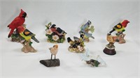Lot of 9 Various Bird Figures - Home Decor
