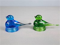 Lot Of 2 Kanawha Art Glass Birds