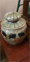 French Limoges 1912 biscuit or tobacco jar