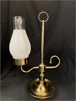 16.5 “ BRASS & GLASS CANDLE HOLDER
