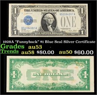 1928 "Funnyback" $1 Blue Seal Silver Certificate G