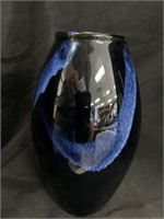 7.5 “ BLACK & BLUE CONTEMPORARY CERAMIC VASE