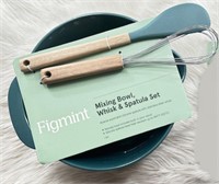Figmint mixing bowl whisk and spatula set