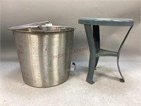 Metal Milking Stool & Bucket