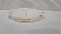 PYREX TOWN AND COUNTRY OVAL DEVIDED DISH