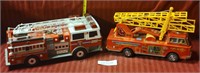 2 MIXED FIRE TRUCK TOYS