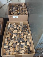 TWO BOXES OF WOODEN PRINTERS TYPE