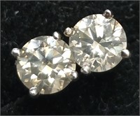 $2400 14K  0.57G Diamond Studs(0.48ct) Earrings
