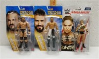 3 Bendable Wrestling Figures in Package