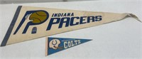 Indiana Pacers vintage felt pennant and