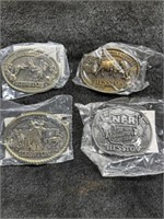 1980, 1981, 1982 & 1983 NFR Buckles, NOS (4)