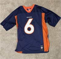 Denver Broncos number six jersey size large