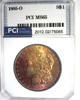 1885-O Morgan PCI MS65 Amazing Color