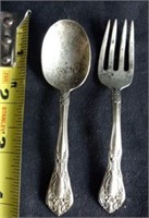Sterling Chetean Rose Childs Fork & Spoon 32g