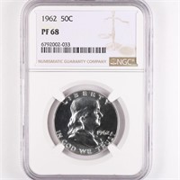 1962 Proof Franklin Half Dollar NGC PF68