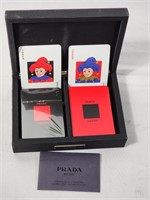 Prada playing cards double deck, one sealed