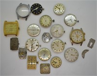 19 pcs. Vintage Watch Movements & Parts