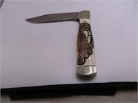 ROUGH RIDER 5.5" WolfEmbossed Pocket Knife